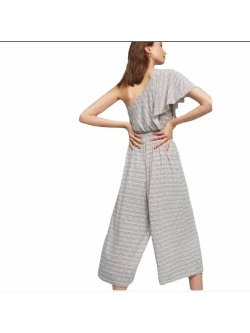 Anthropologie Maeve Jamie White One Shoulder Jumpsuit - Picture 3 of 9